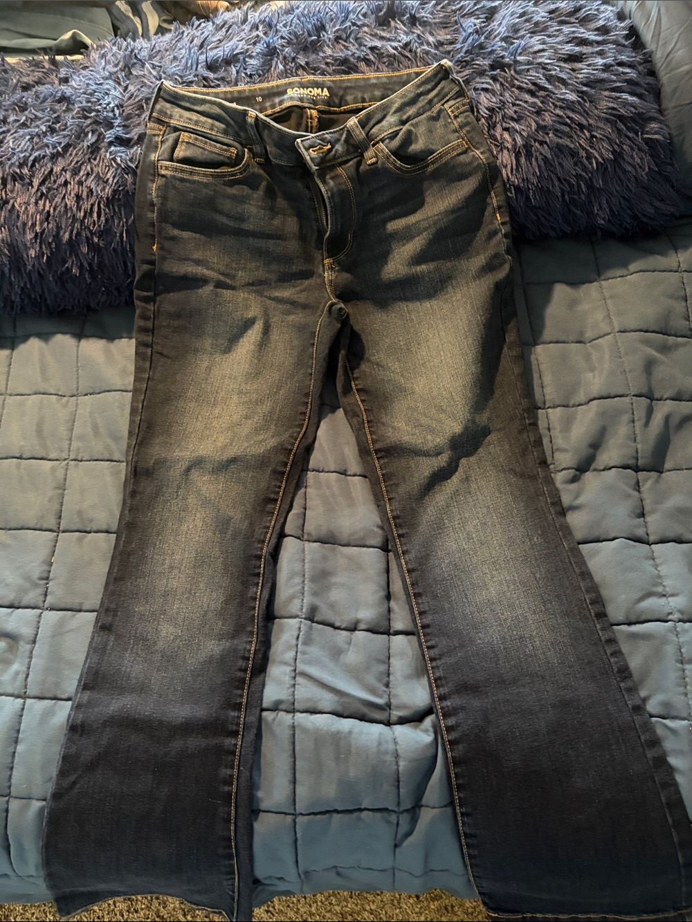 Sonoma Women's Dark Blue Flare Jeans